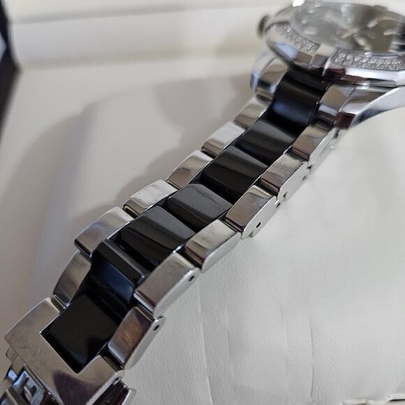 Tag Heuer Unisex Aquaracer Diamond Trim Black Face Quartz Watch 35mm Steel Box